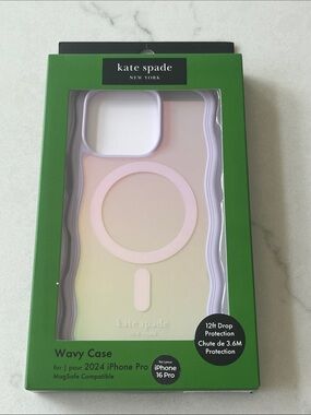 kate spade MagSafe iPhone 16 Pro Case - Wavy Opal Iridescent
